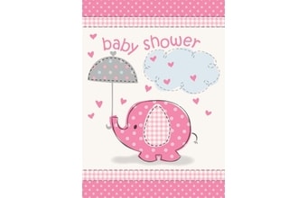 Pozvánky umbrellaphants "Baby shower" - Holka / Girl 8 ks