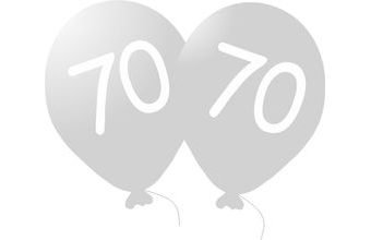 Balónek 70. narozeniny stříbrný metalický