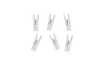 Dřevěné kolíčky BÍLÉ - svatba - 3 cm - 20ks