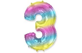 Balón foliový číslice DUHOVÁ 115 cm - 3