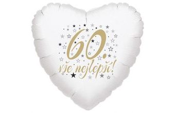 60. narozeniny balónek srdce