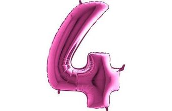 Balón foliový číslice růžová - Pink 115 cm - 4