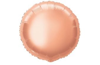 Balón foliový 45 cm Kulatý - růžovo zlatá - Rose gold