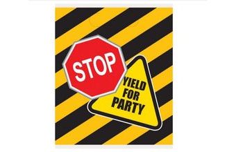 Plastové tašky na dárečky Stavba 8 ks