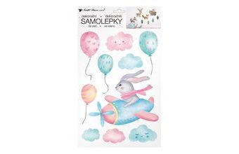 Samolepící dekorace 15120 24 x 42 cm, zajíc v letadle