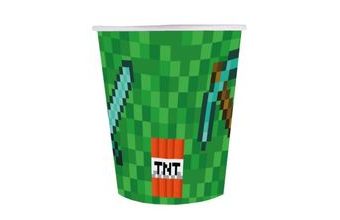 Papirové kelímky Minecraft party 6ks.