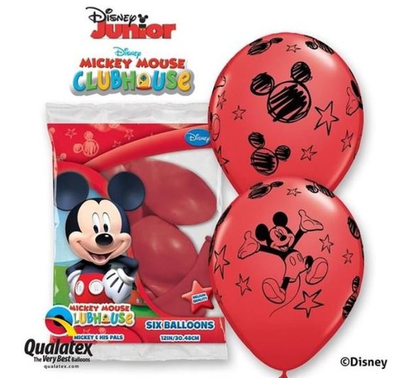 Balónky Mickey 30 cm - 6 ks