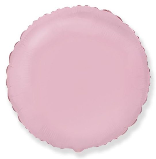 Balón foliový 45 cm Kulatý pastelově růžový