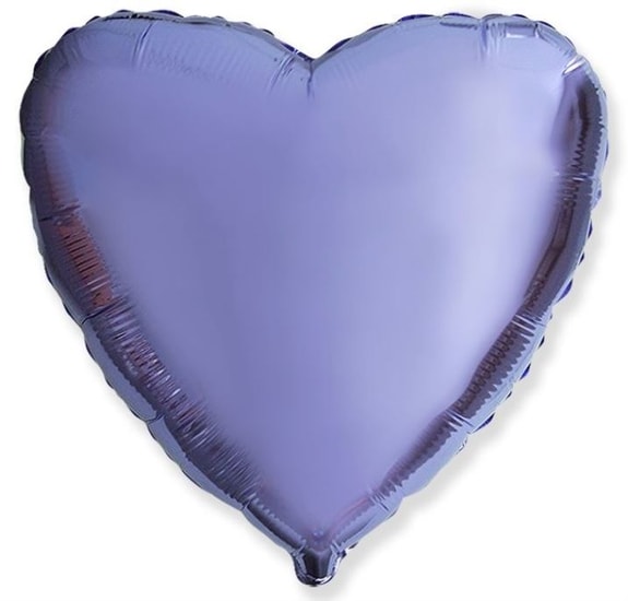 Balón foliový 45 cm Srdce LILA