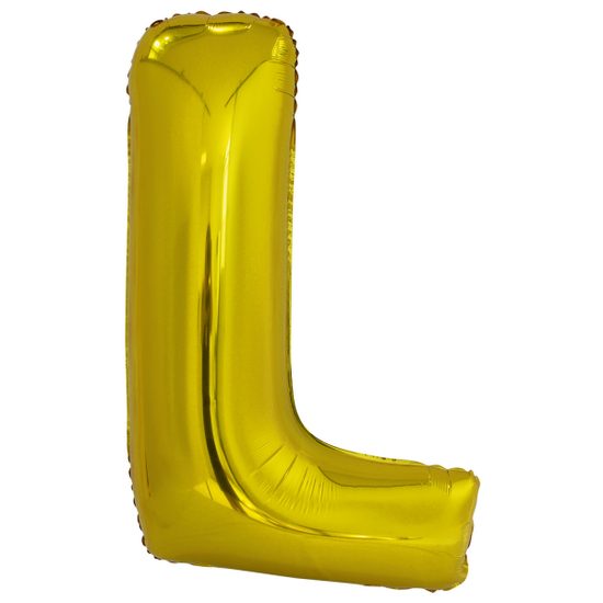 Písmeno L zlatý foliový balónek 86 cm Amskan