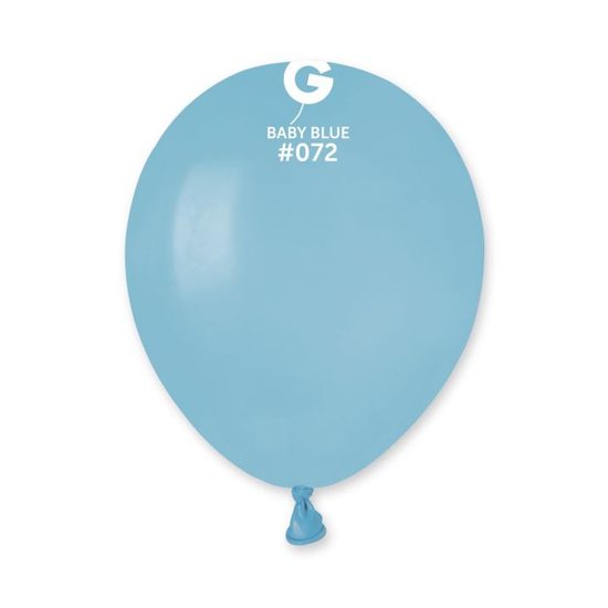 Balónek latexový GEMAR 13 cm – Světle modrá - Baby modrá, 1 KS