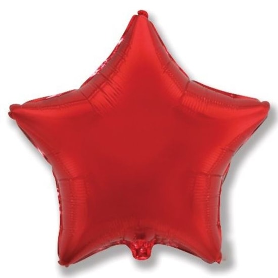 Balón foliový 45 cm Hvězda červená
