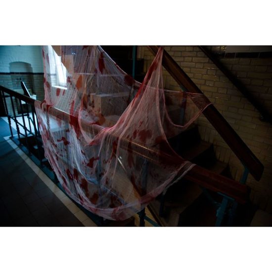 Halloweenská dekorace - Krvavá síť 250x200 cm