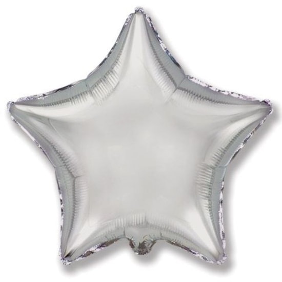 Balón foliový 45 cm Hvězda stříbrná