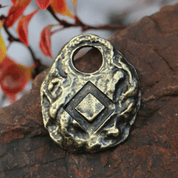 INGWAZ, RUNE PENDANT ANTIQUE BRASS - RUNE PENDANTS