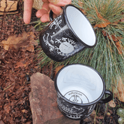 TANUM ROCK CARVINGS ENAMEL MUG - MUGS, GOBLETS, SCARVES