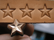 STAR, LEATHER STAMP - LEATHER STAMPS