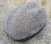 HERRINGBONE IRISH CAP WOOL GREY - CAPS, HATS FROM IRELAND