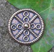 SUN CIRCLE, OPPIDUM ZAVIST, CELTIC PENDANT, BRONZE - PENDANTS, NECKLACES