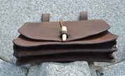 LARGE CAPACITY LEATHER BAG WITH ANTLER - TASCHEN