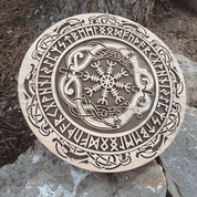 VEGVÍSIR WALL DECORATION, PLATE 29CM - WOODEN PAINTINGS