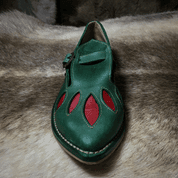 BAMBERG, MEDIEVAL SHOES, GREEN - GOTHIC BOOTS