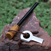 FIRESTEEL L WITH HANDLE AND SCRAPER AND LANYARD - BUSHCRAFT