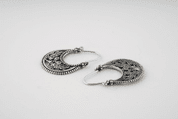 BOUCLES D'OREILLES BYZANTINES, XE SIÈCLE, VIKING RUS, ARGENT 925 - BOUCLES D'OREILLES - BIJOUX HISTORIQUE