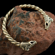 DREKI, VIKING DRACHEARMBAND, BRONZE - WIKINGER, SLAWISCHE, KELTISCHE ARMBÄNDER - BRONZE