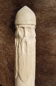 GOTT SVETOVID, GESCHNITZTE HOLZFIGUR - HOLZFIGUREN