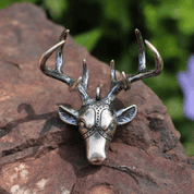 HIRSCH, HALSKETTE, SILBER 925 - ANHÄNGER - SCHMUCK, SILBER