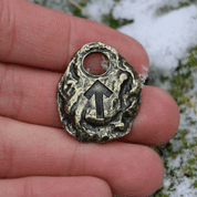 TIWAZ - RUNE PENDANT, ANTIQUE BRASS - RUNE PENDANTS