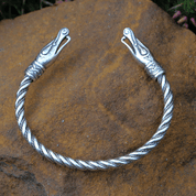 VIKING DRAGON URNES STYLE BRACELET SILVER - BRACELETS