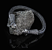 VIKING BRAIDED BANGLE, BORRE STYLE, SILVER 925, 20 G - BRACELETS