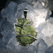 RADKA, MOLDAVITE, SILVER PENDANT AG 925 - MOLDAVITES, CZECH