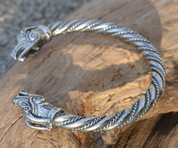 DRAIG - CELTIC DRAGON, STERLING SILVER BRACELET, 39 G. - BRACELETS