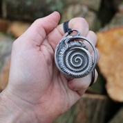 OUROBOROS, DRAGON, TIN PENDANT - DRAGON FANTASY AMULETS