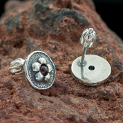 GRACE, EARRINGS, GARNET, SILVER - EARRINGS WITH GEMSTONES, SILVER