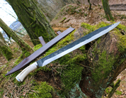 DAGUR, GESCHMIEDETE WIKINGER SCRAMASAX - LANGEN MESSER, SACHSE