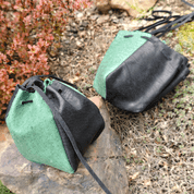 LEATHER POUCH - GREEN - BAGS, SPORRANS