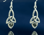 KIRA, EARRINGS, MOLDAVITE AND SILVER - MOLDAVITES, CZECH