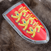 ENGLAND, MEDIEVAL SHIELD - METAL, HANDMADE - PAINTED SHIELDS