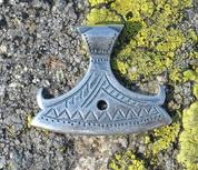 BEARDED AXE OF PERUN, SILVER SLAVIC PENDANT - PENDANTS