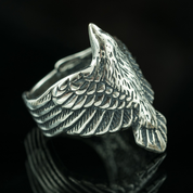 CORVUS, RAVEN, SILVER RING - RINGS