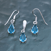 POLARIS, SILVER EARRINGS, GLASS, AG 925 - EARRINGS