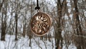 SLAVIC WOLF PENDANT, BRONZE - SLAVIC AMULETS