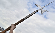 HALBERD, REPLICA OF A TWO-HANDED POLE WEAPON - AXES, POLEWEAPONS