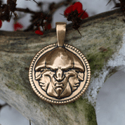 TRIGLAV SLAVIC GOD, BRONZE PENDANT - PENDANTS, NECKLACES