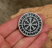 VEGVISIR, ISLÄNDISCHE RUNE, ANHÄNGER, ZINK - WIKINGERAMULETTE