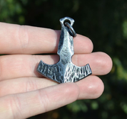 MJOLLNIR FORGED THOR'S HAMMER, PENDANT, IRON - VIKING PENDANTS